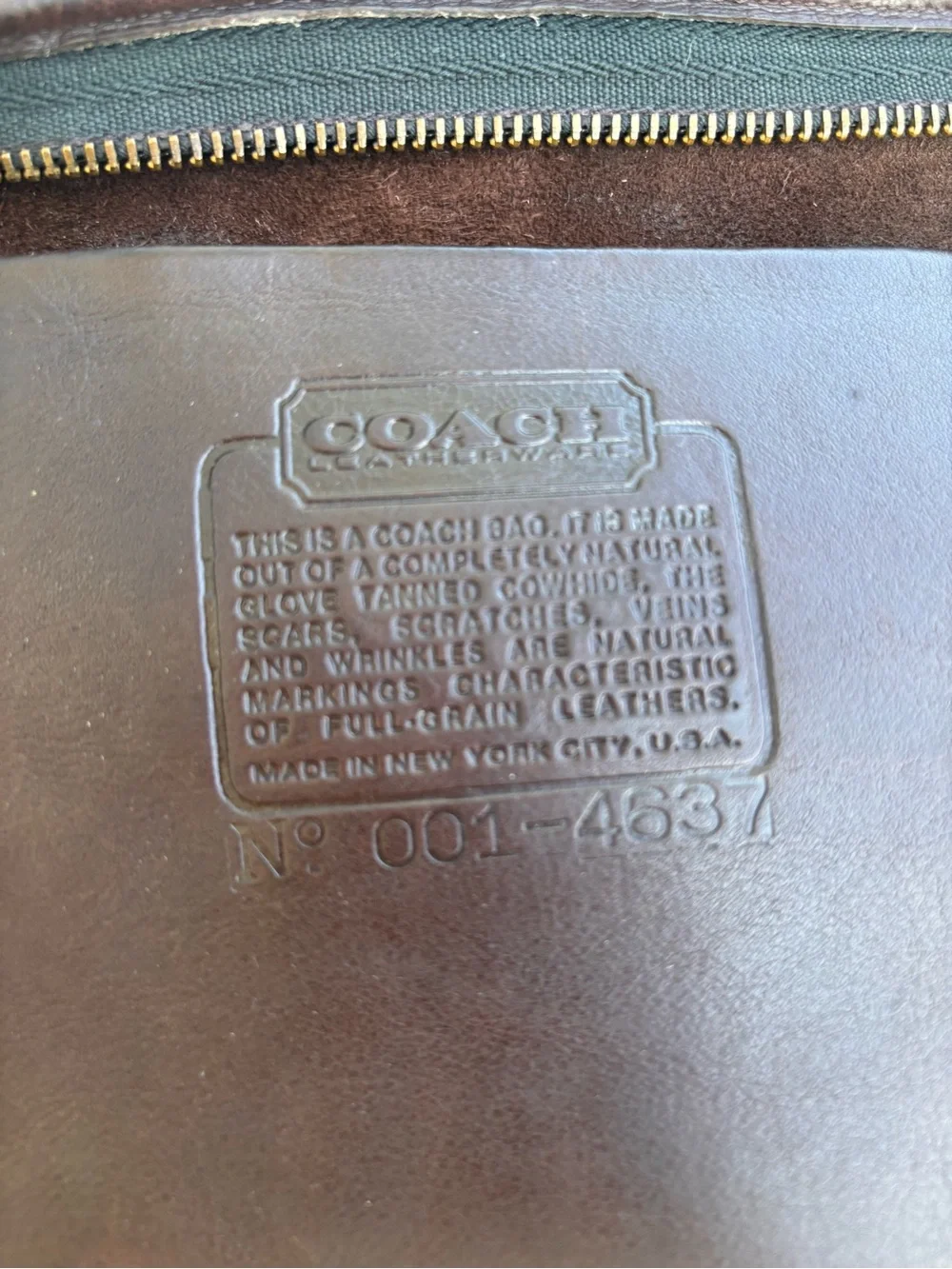 Authentic Coach NYC Mocha Madison satchel